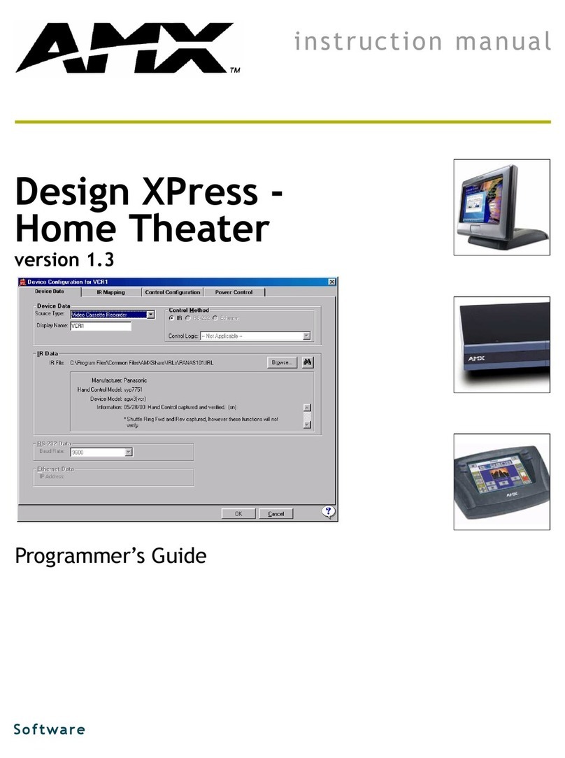 AMX DESIGN XPRESS HOME THEATER V1.3 - PROGRAMMER... User manual