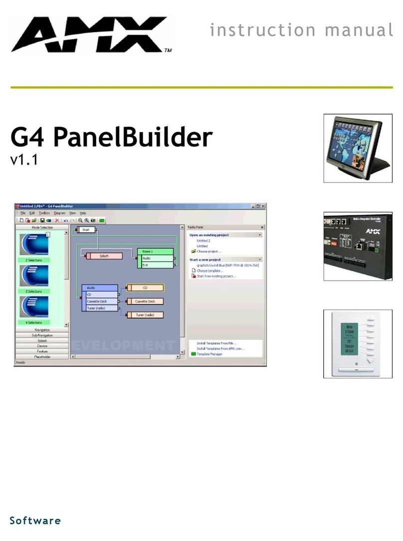 AMX G4 PANELBUILDER V1.1 User manual