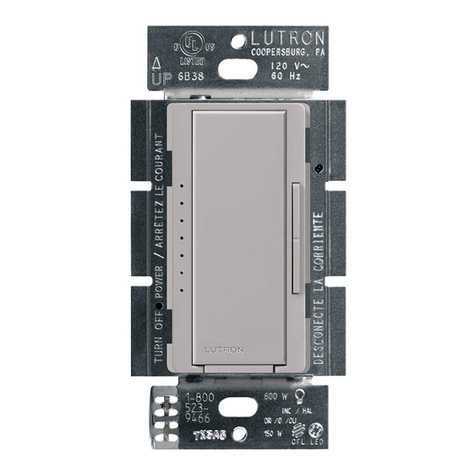 Lutron Electronics DESIGNER-STYLE WIRED MAESTRO DIMMERS User manual