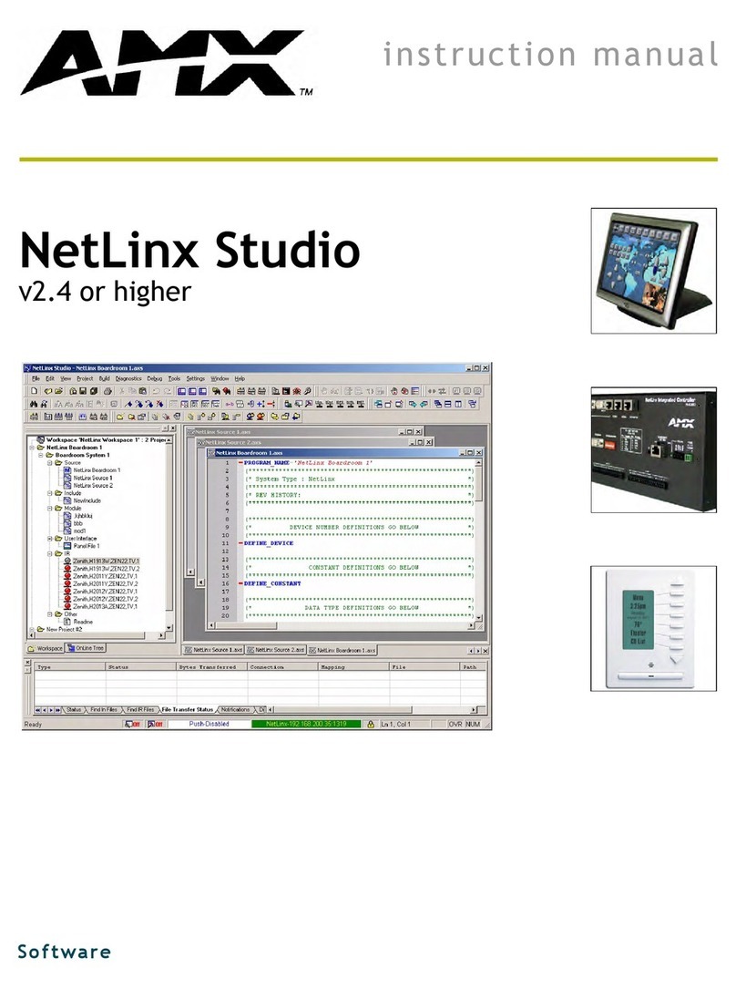 AMX NETLINX STUDIO V2.4 instruction manual