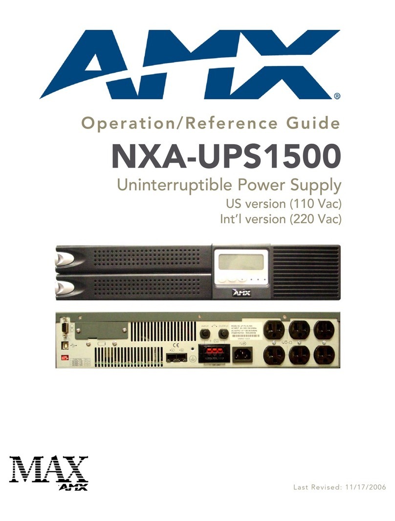 AMX NXA-UPS1500 User manual