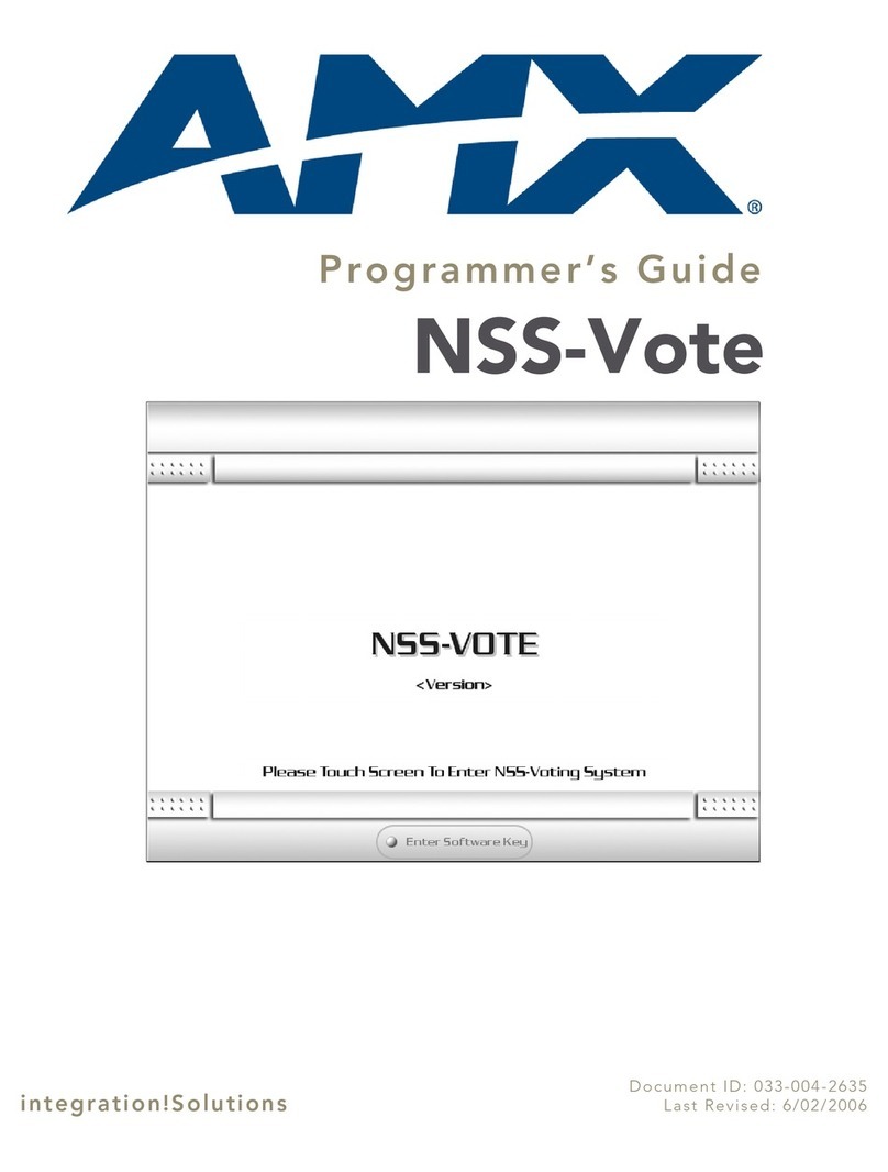 AMX NSS-VOTE PROGRAMMER Programmer's guide