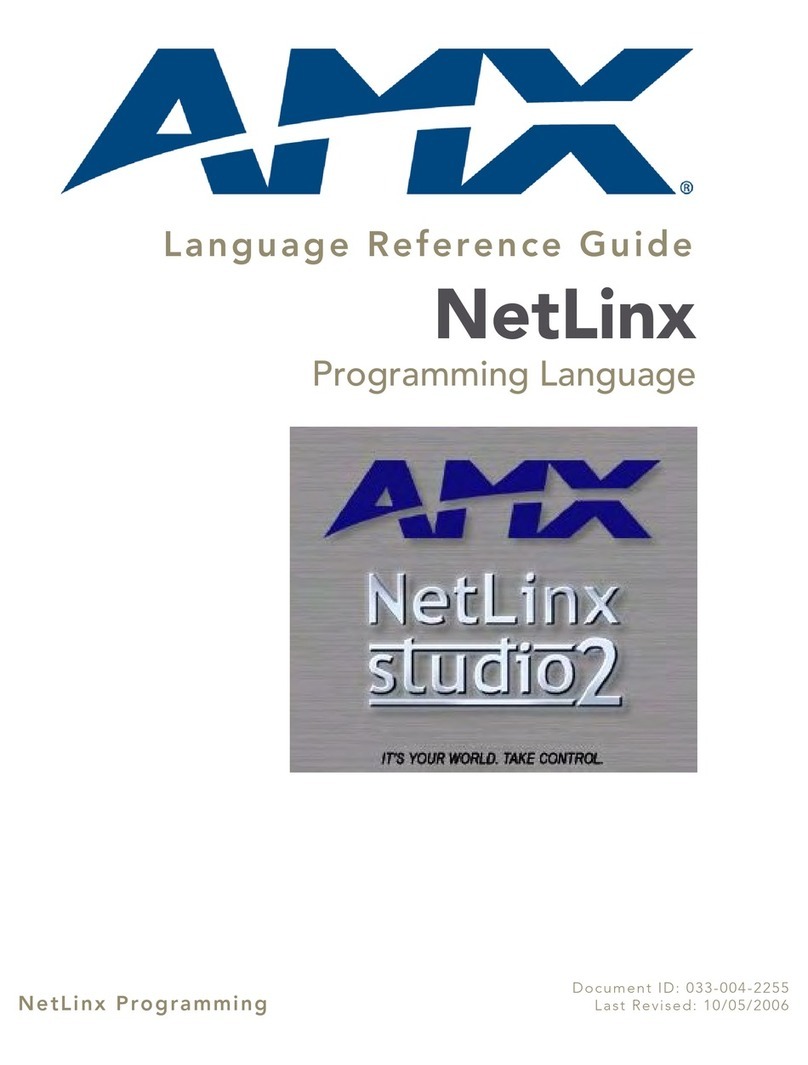 AMX NETLINX PROGRAMMING LANGUAGE User manual