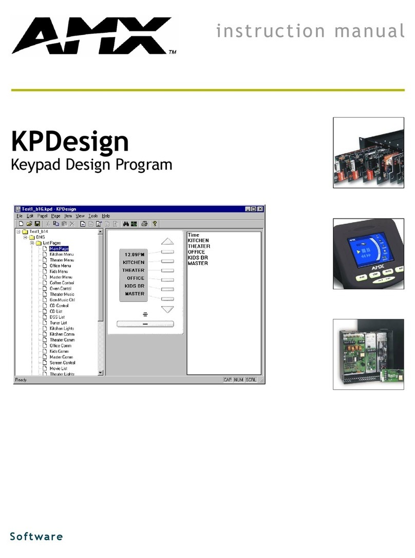 AMX KPDESIGN KEYPAD DESIGN PROGRAM instruction manual