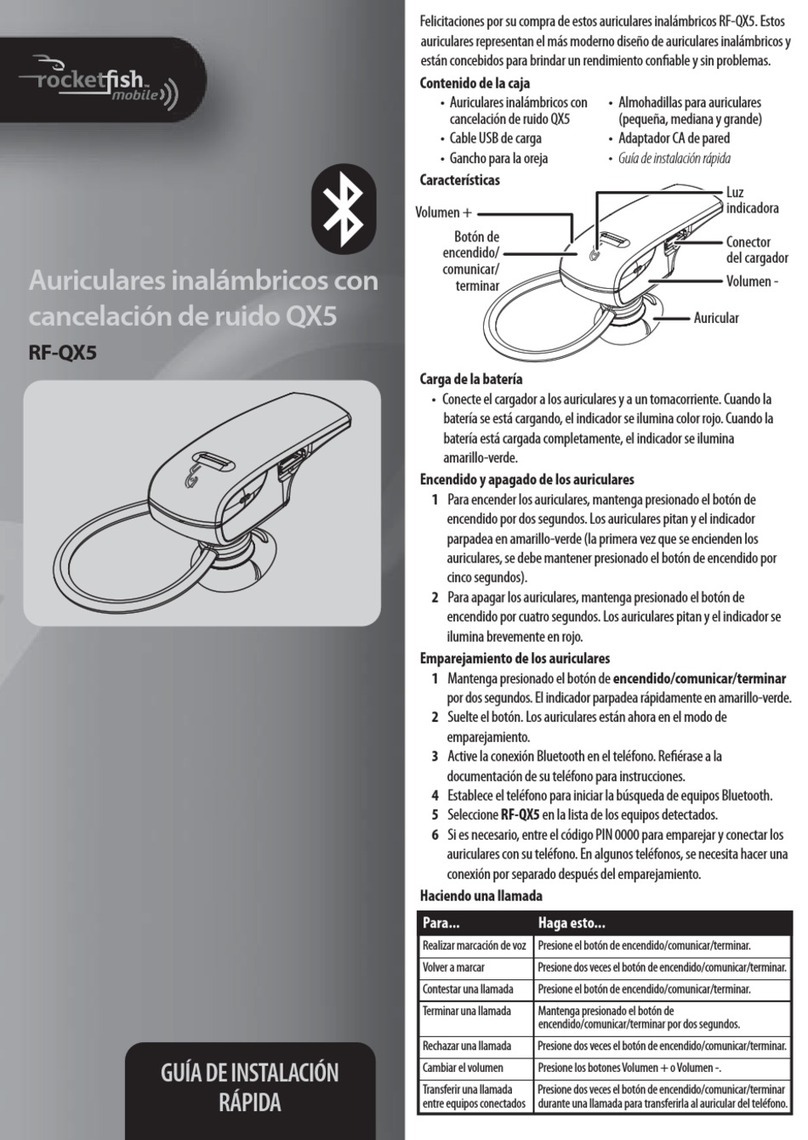 Rocket Fish RF-QX5 Parts list manual