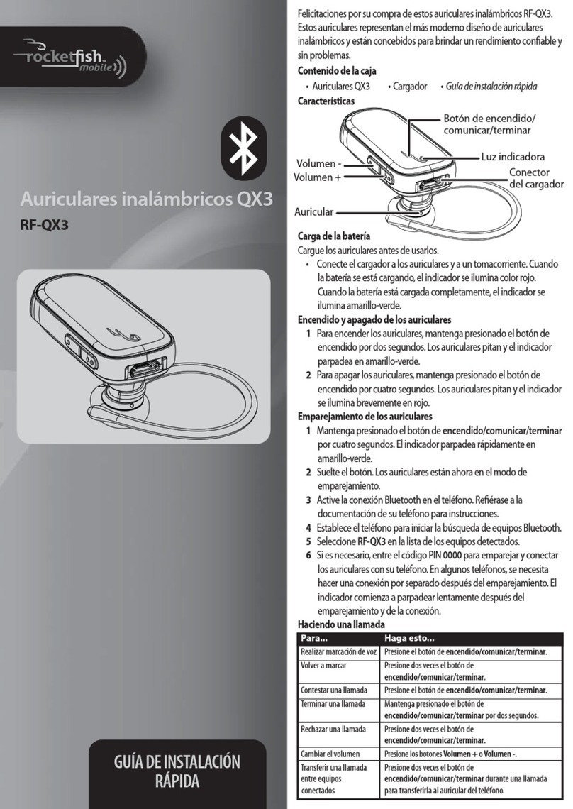 Rocket Fish RF-QX3 Parts list manual