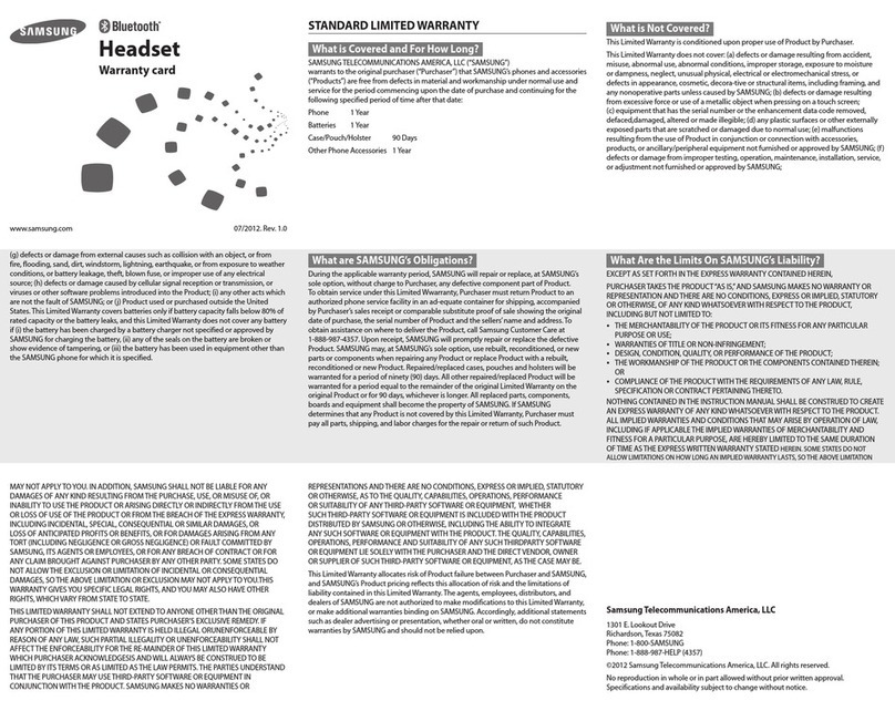Samsung HM-1900 Guide Samsung HM-1900 Guide