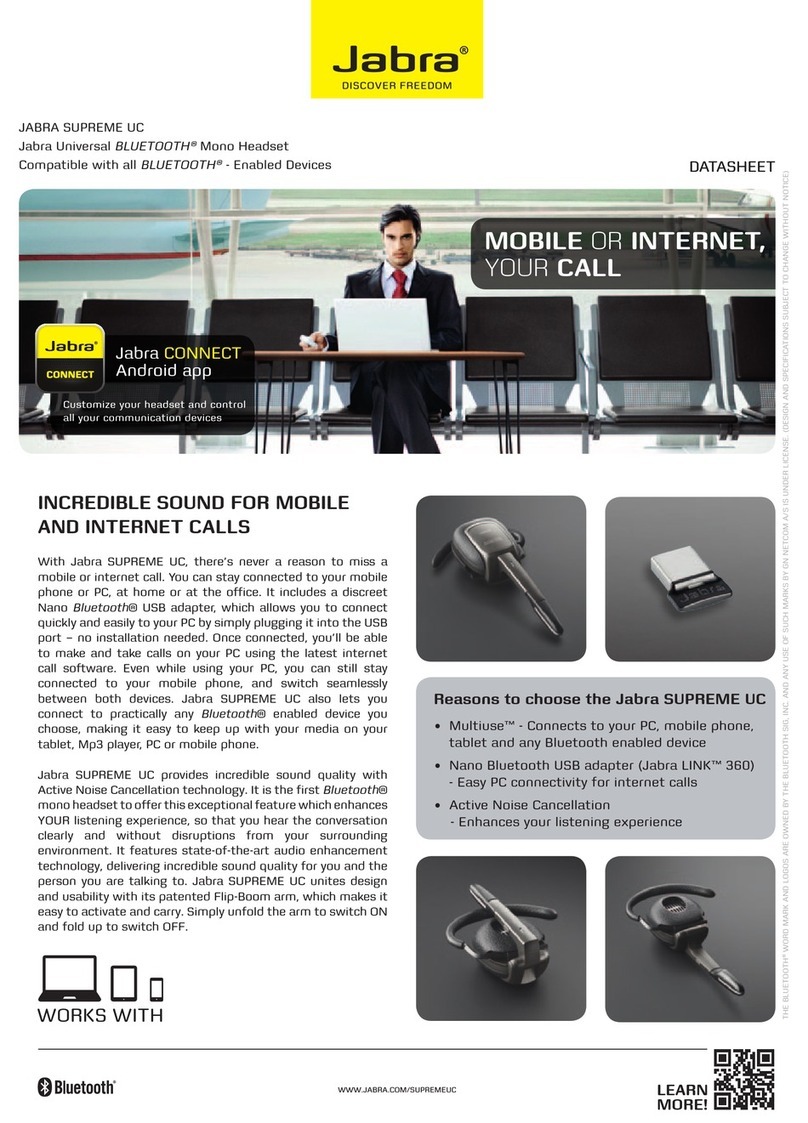Jabra SUPREME UC User manual