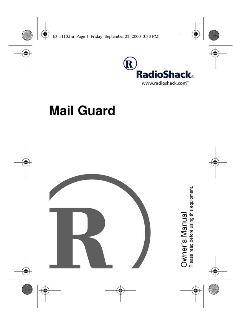 Radio Shack 63-1110 - Wireless Mail Guard owner's manual
