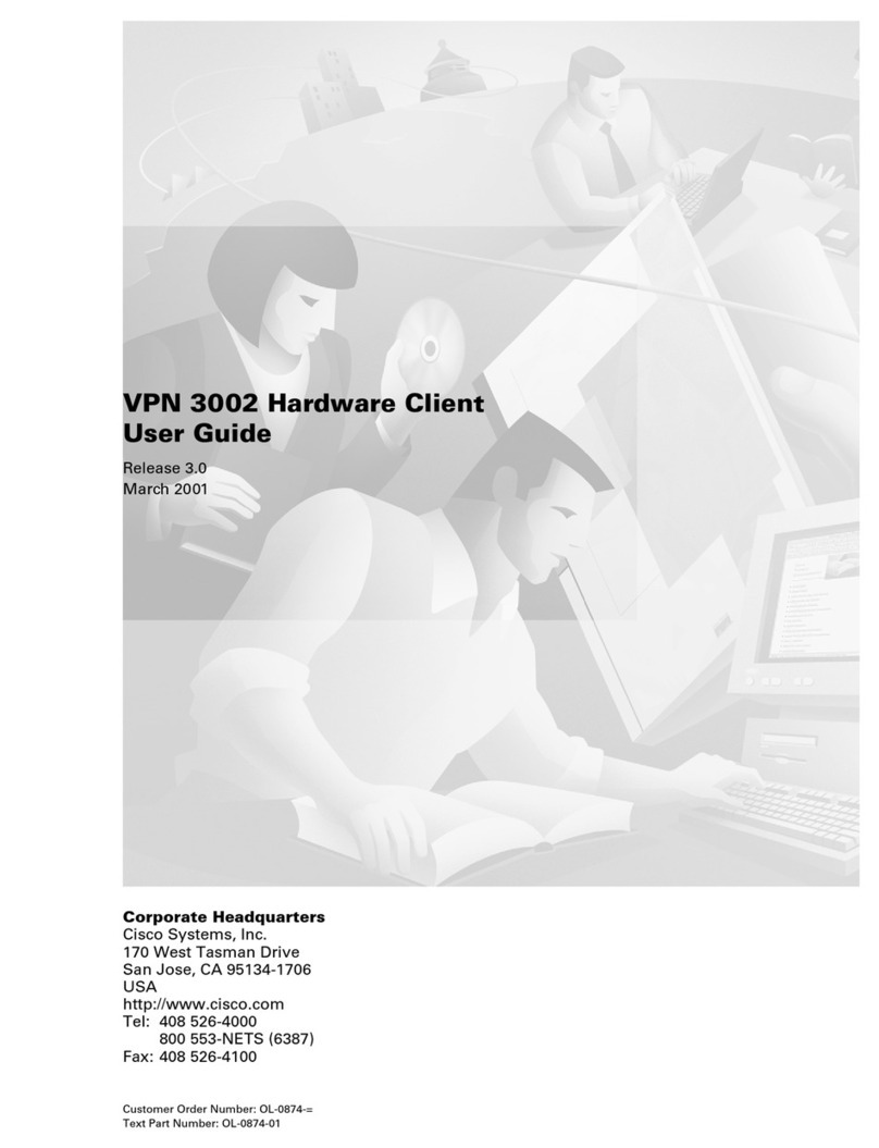 Cisco CVPN3002-8E-K9 - Fast Ethernet VPN Gateway User manual