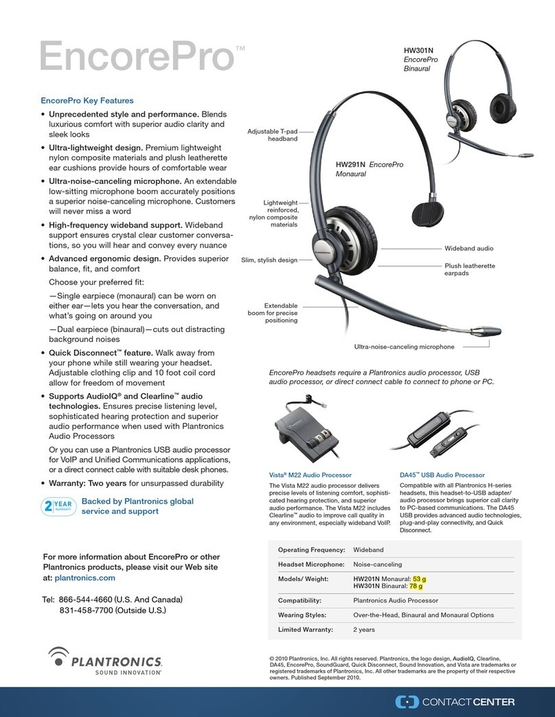 Plantronics EncorePro User manual