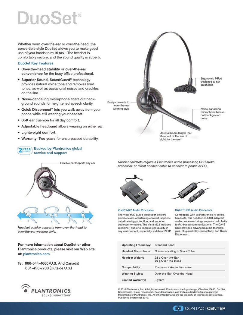 Plantronics DuoSet Product sheet