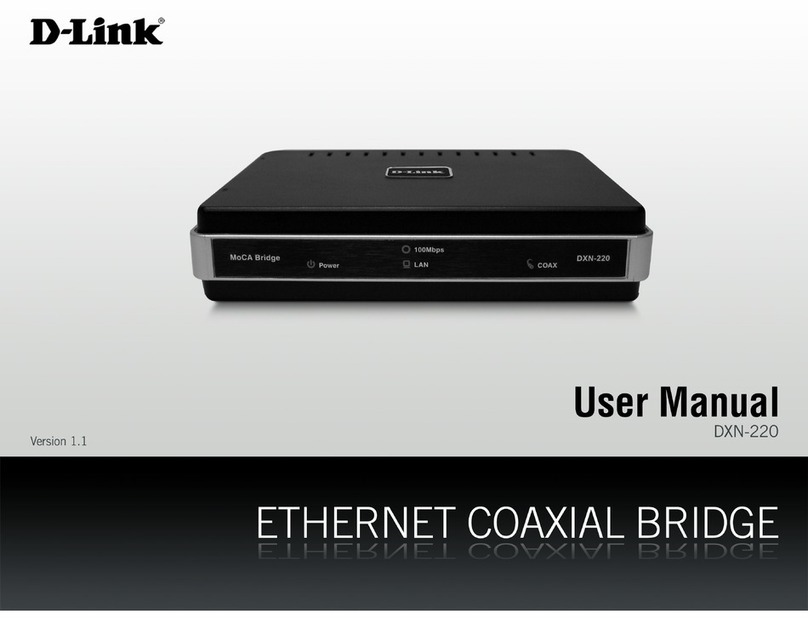 D-Link DXN-221 - HD MediaBridge Coax Network... User manual