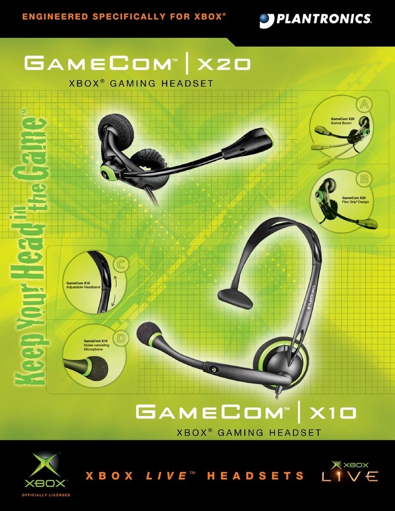 Plantronics GameCom X10 User manual