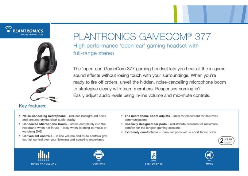 Plantronics GameCom 377 User manual