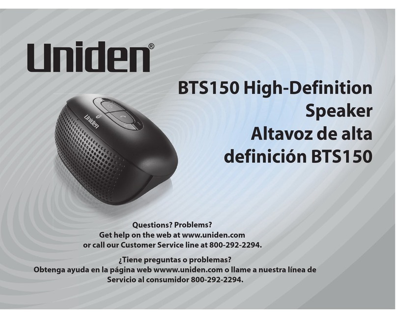 Uniden BTS150 owner's manual