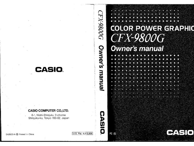 Casio CFX-9800G-w - Color Graphing Calculator User manual