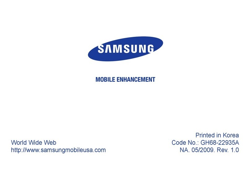 Samsung WEP475 - Bluetooth Headset user manual