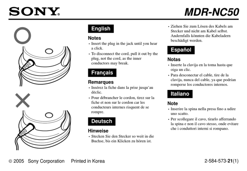 Sony MDR NC50 manual