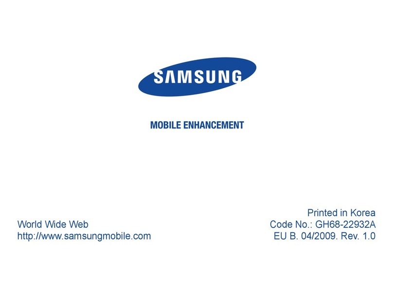 Samsung WEP475 - Bluetooth Headset user manual