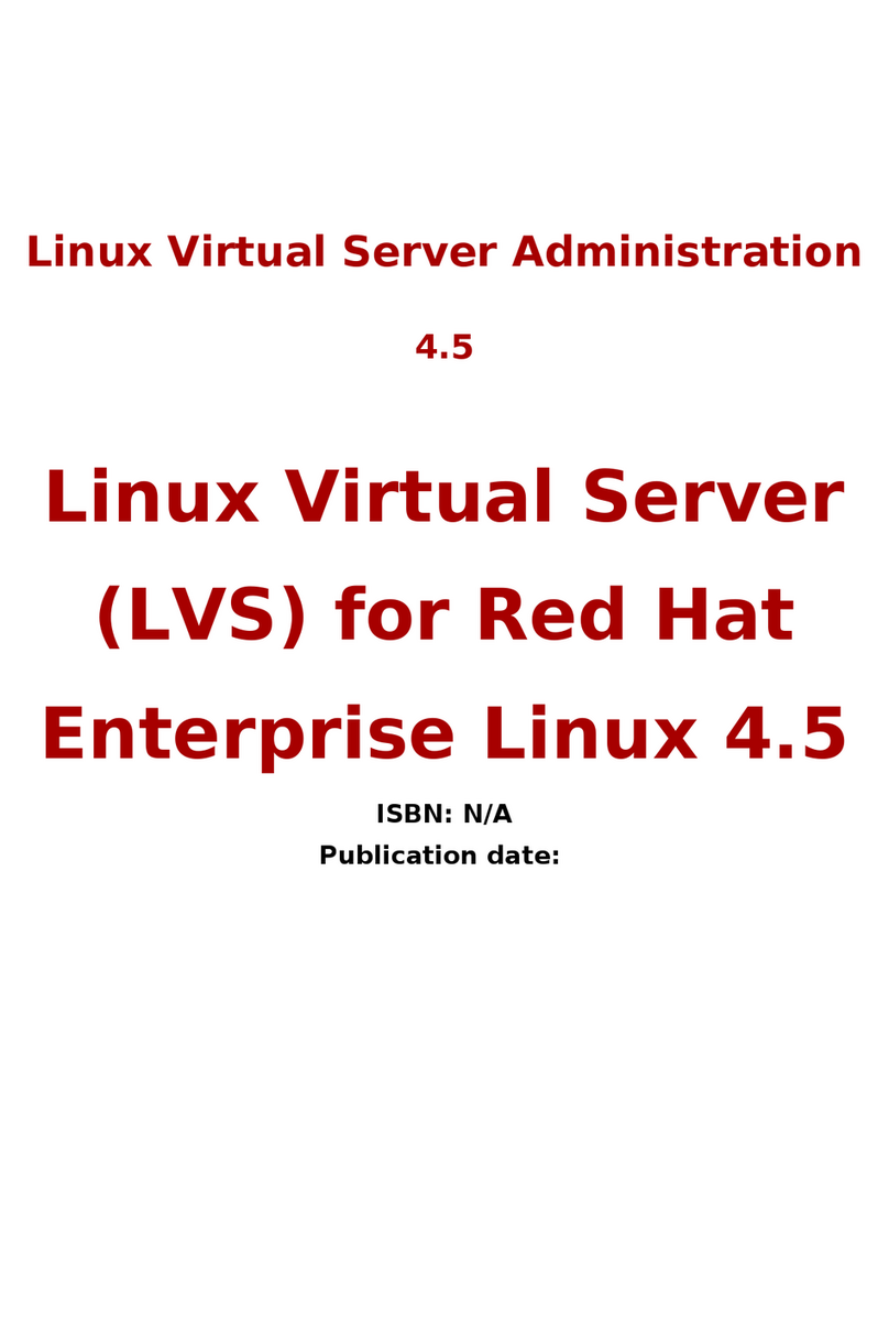 Red Hat LINUX VIRTUAL SERVER 4.5 - ADMINISTRATION User manual