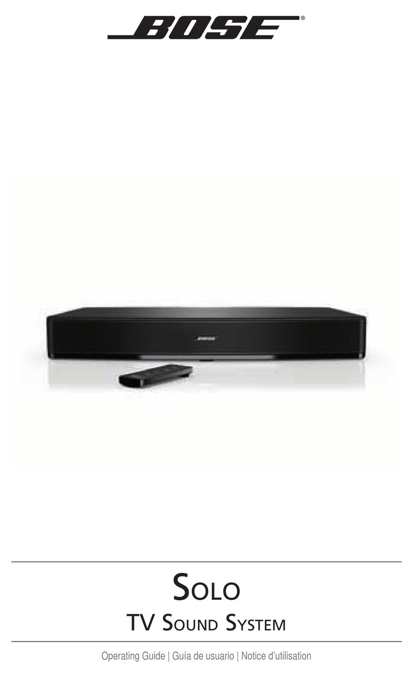 Bose Solo TV Sound operating guide