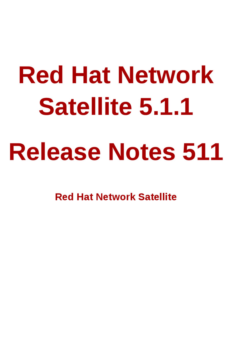 Red Hat NETWORK SATELLITE 5.1.1 - RELEASE NOTES Instruction Manual