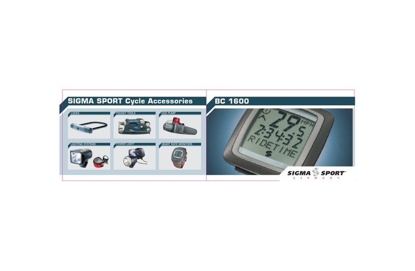 SIGMA SPORT BC 1600 - AUTRE manual