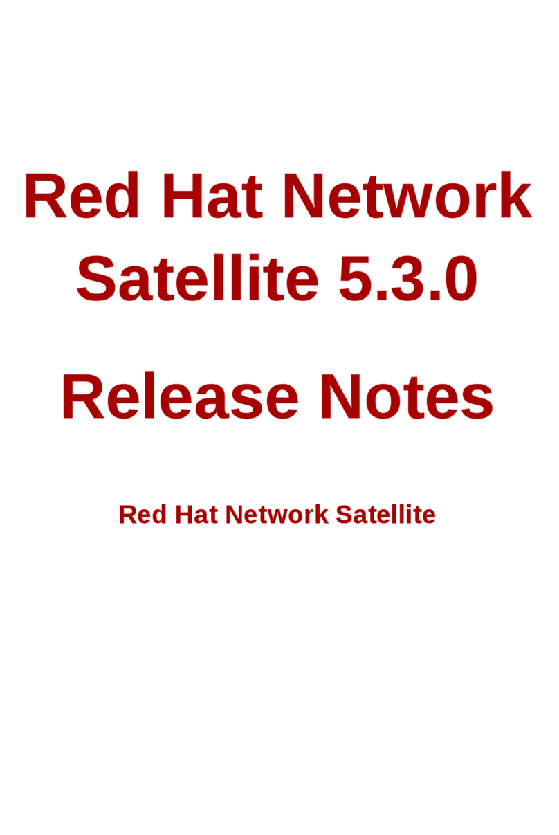 Red Hat SATELLITE 5.3.0 RELEASE NOTES Instruction Manual
