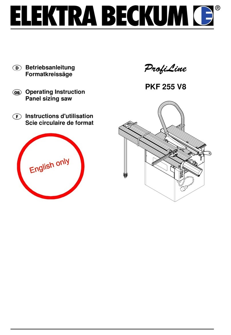Elektra Beckum PKF 255 V8 Operating	 instruction