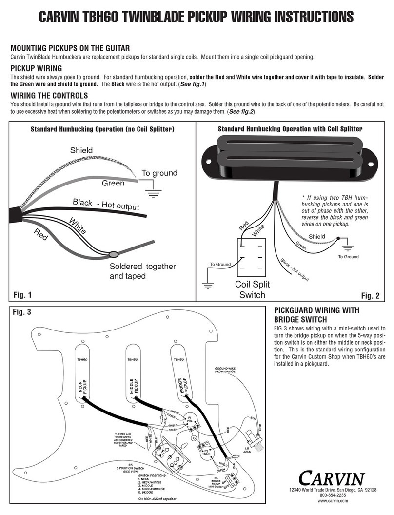 CARVIN TBH60 Wiring instructions