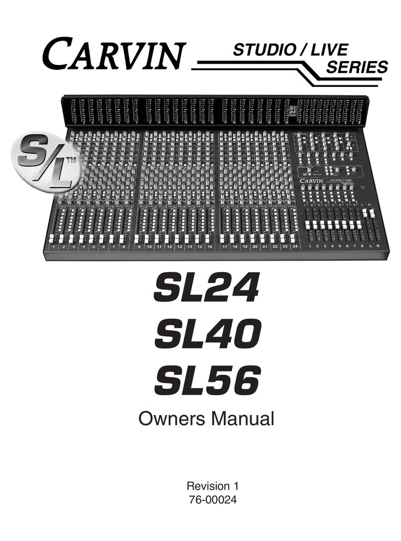CARVIN SL owner's manual