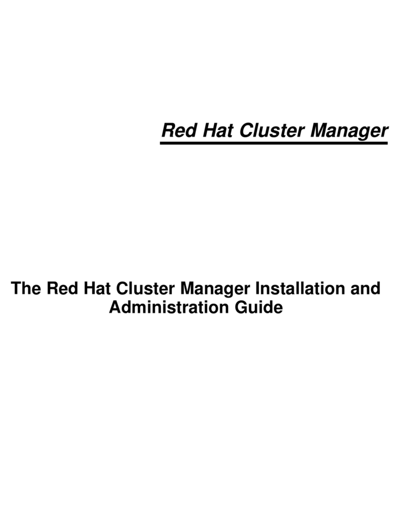 Red Hat CLUSTER MANAGER - INSTALLATION AND Instruction Manual