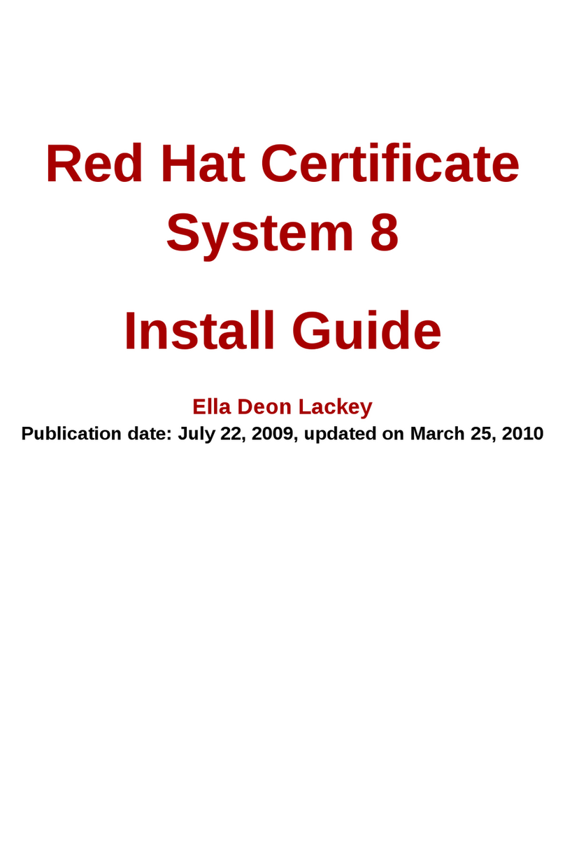 Red Hat CERTIFICATE SYSTEM 8 - DEPLOYMENT User manual
