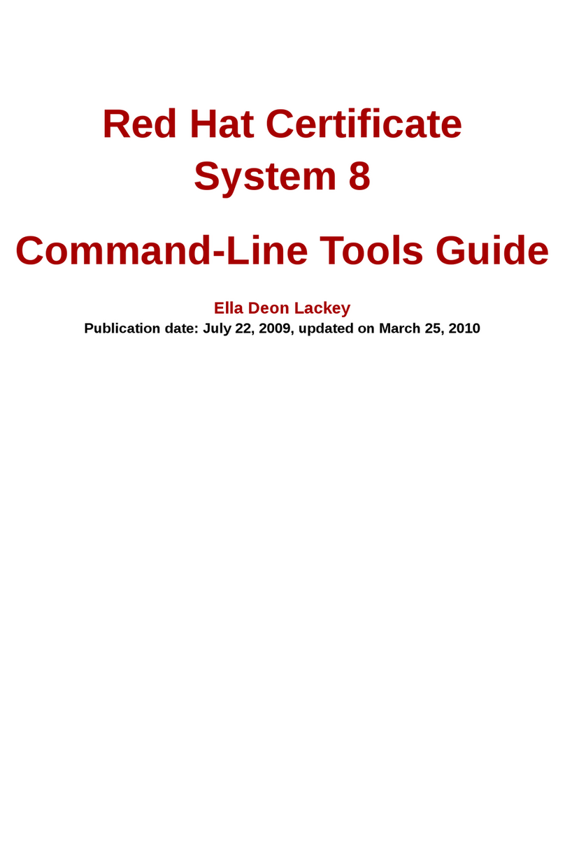 Red Hat CERTIFICATE SYSTEM 8 - DEPLOYMENT manual Red Hat CERTIFICATE SYSTEM 8 - DEPLOYMENT manual