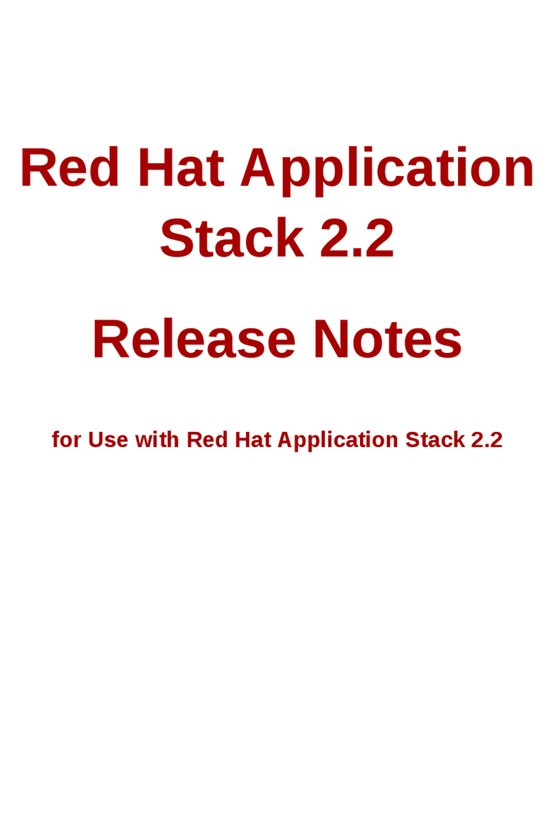 Red Hat APPLICATION STACK 2.2 RELEASE Instruction Manual