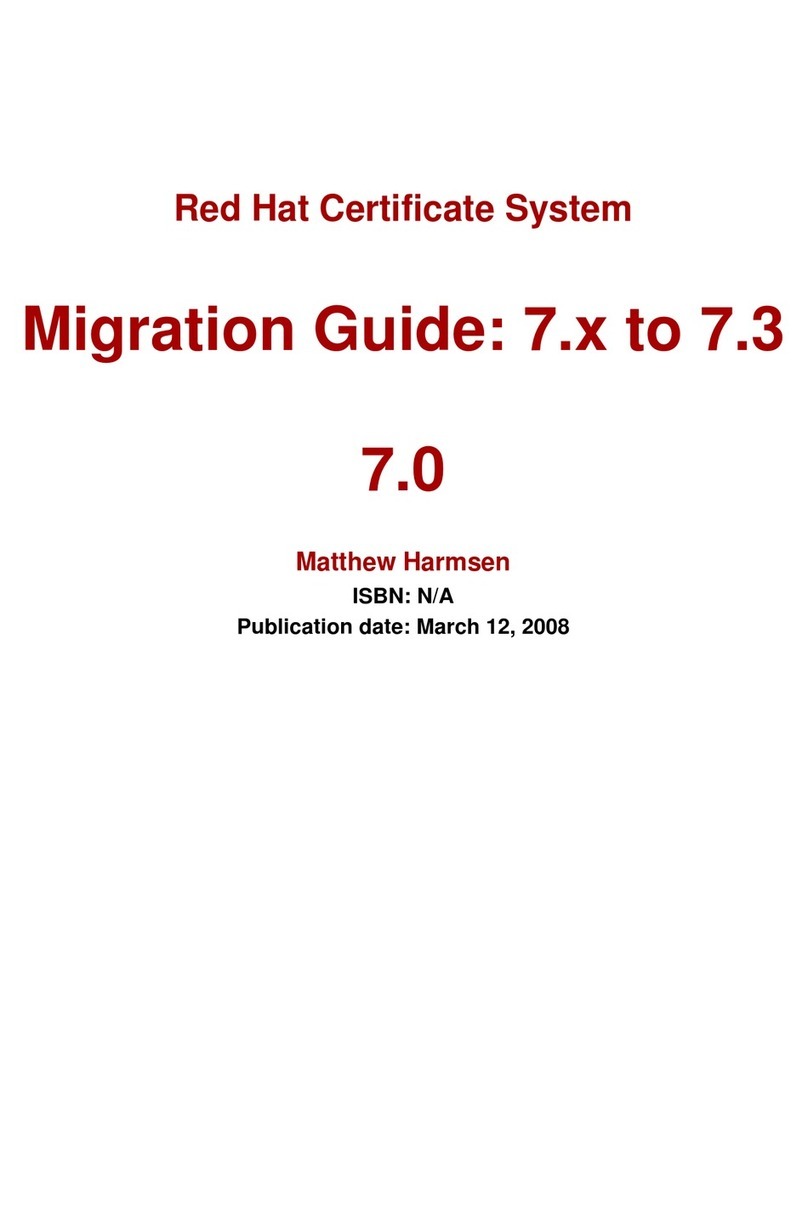Red Hat CERTIFICATE SYSTEM 7.0 - MIGRATION GUIDE User manual