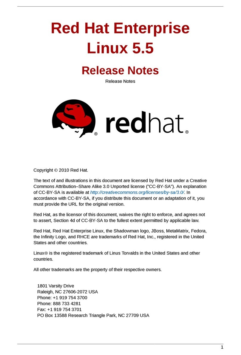 Red Hat ENTERPRISE LINUX 5.5 - S 2010 Instruction Manual