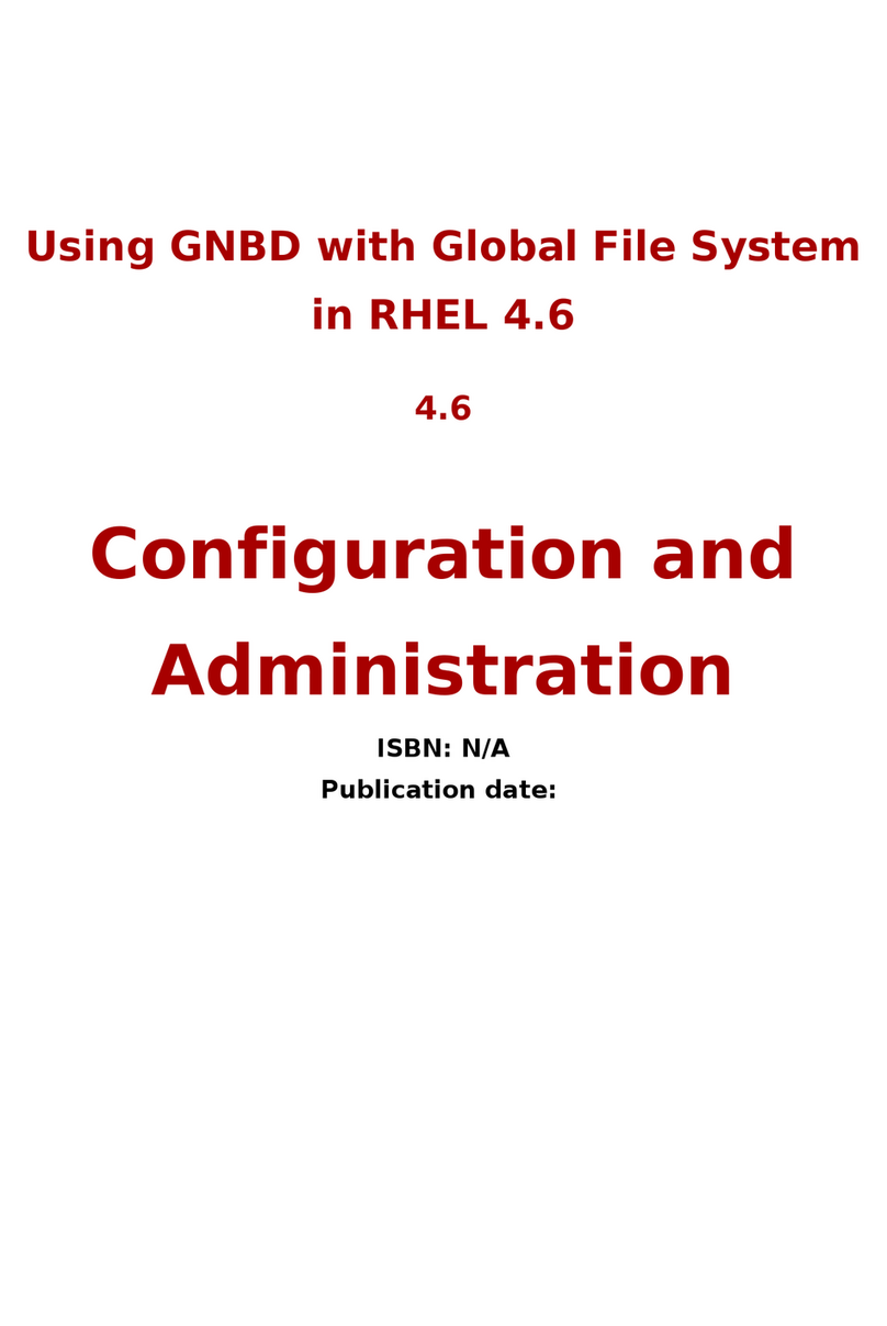 Red Hat GNBD WITH GLOBAL FILE SYSTEM IN RHEL 4.6 Configuration and administration guide