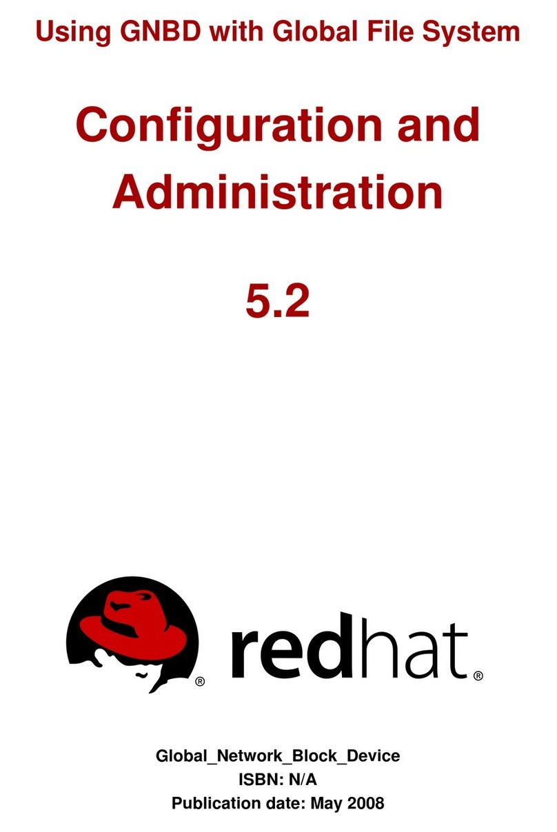 Red Hat GNBD WITH GLOBAL FILE SYSTEM 5.2 Instruction Manual