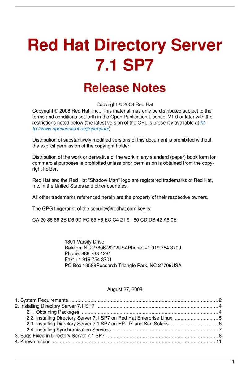 Red Hat DIRECTORY SERVER 7.1 SP7 - S Instruction Manual