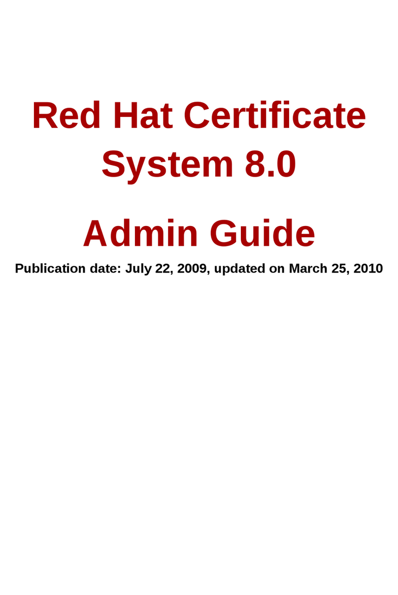 Red Hat CERTIFICATE SYSTEM 8.0 - ADMINISTRATION Manual