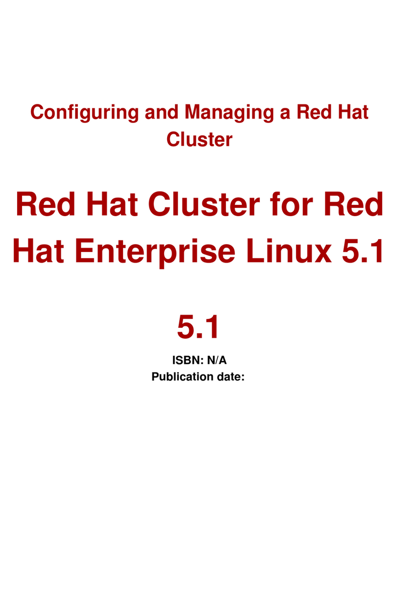 Red Hat CLUSTER SUITE FOR ENTERPRISE LINUX 5.1 User manual