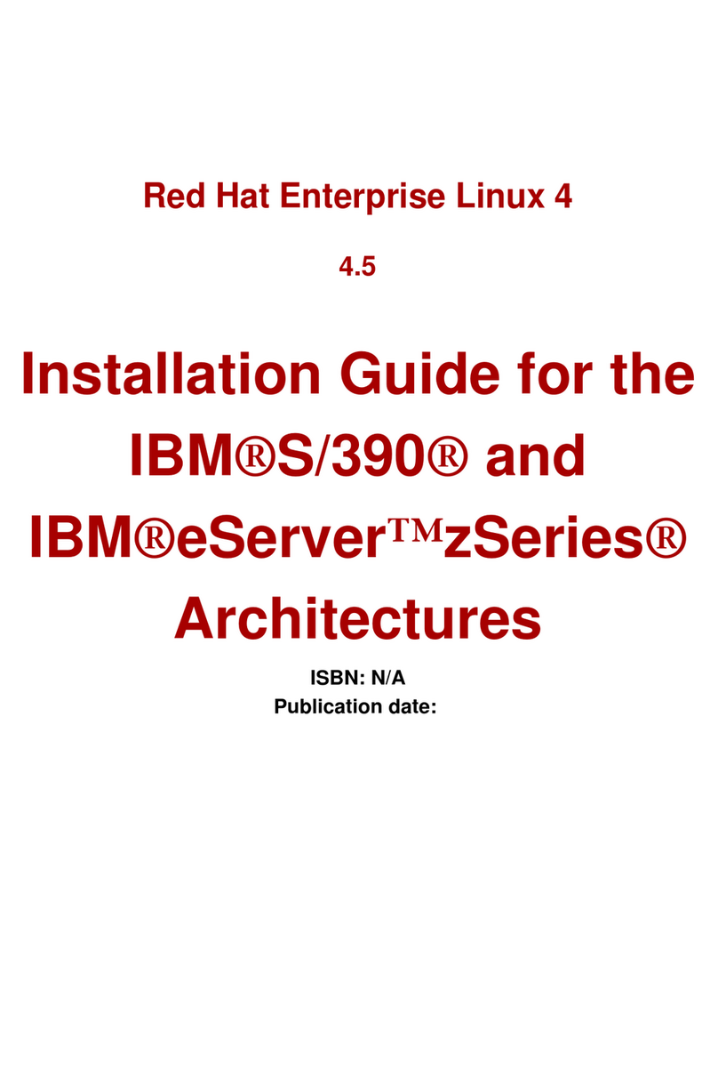 Red Hat ENTERPRISE LINUX 3 -  FOR IBM S-390 AND IBM ESERVER... installation guide