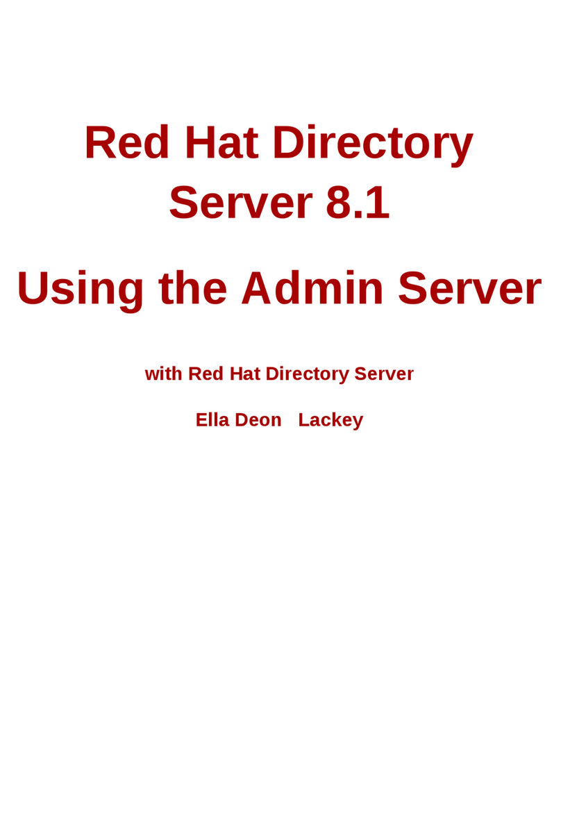 Red Hat DIRECTORY SERVER 8.1 - USING THE ADMIN... Manual
