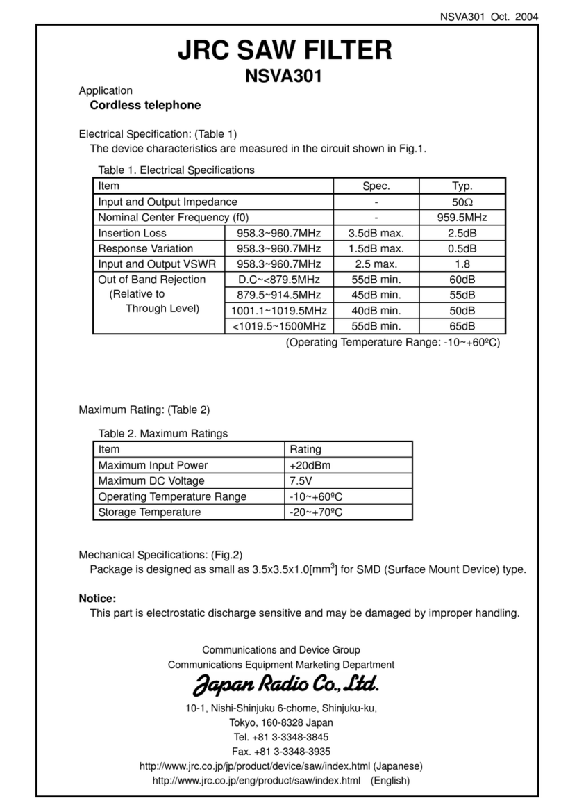JRC NSVA301 manual