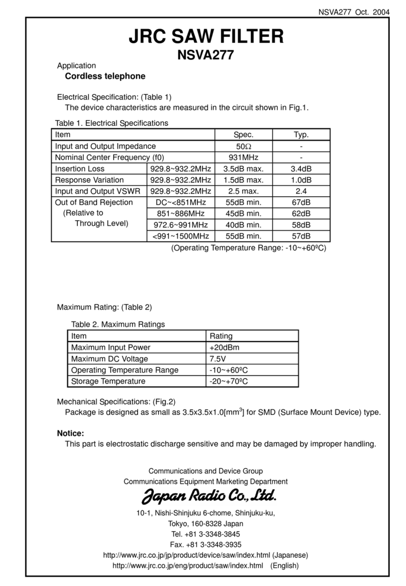 JRC NSVA277 manual