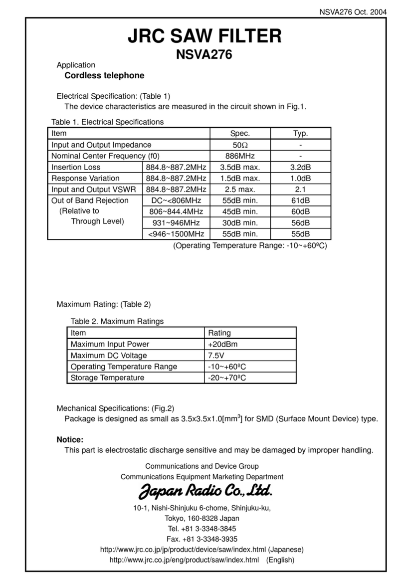 JRC NSVA276 manual