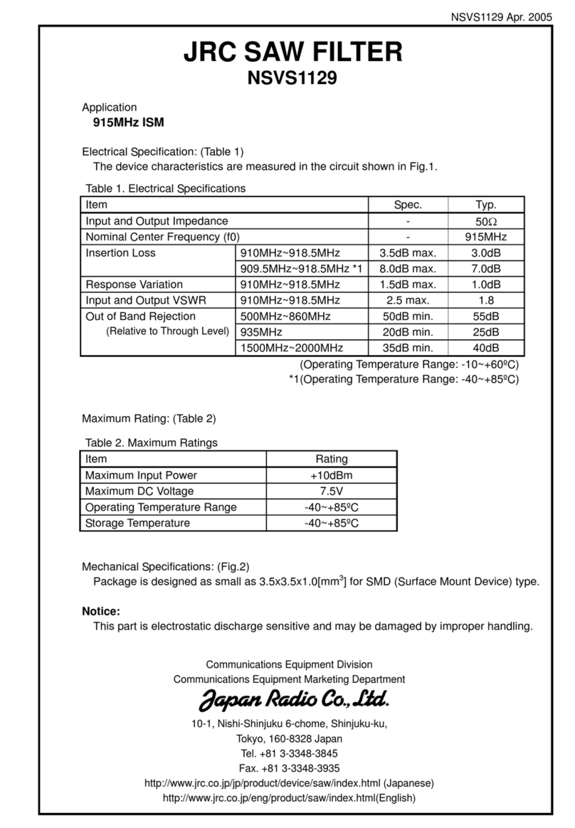 JRC NSVS1129 User manual