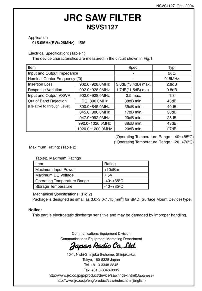 JRC NSVS1127 manual